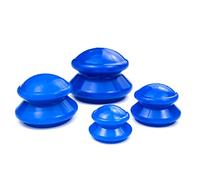 JZK 4x Juego de tazas de masaje chino Cupping Therapy, ventosas de silicona al vacío, herramienta de masaje portátil, juego de masaje corporal para circulación sanguínea, alivio del dolor