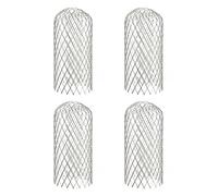 JZK 4x Protectores canalón malla metálica dividida flexibles protector filtro para tubos de bajada redondos y cuadrados, cubiertas tubo para detener hojas, protectores hoja tubo bajada para drenaje