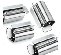 JZK 4x Tubo Exprimidor Pasta de dientes Exprimidor Pasta de dientes Soporte Soporte Tubo Prensa Tubo Rodillo Exprimidor de acero inoxidable para baño, cocina, hogar
