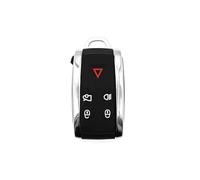 JZK 5 Botones Carcasa Repuesto para Llave Coche para Jaguar, Funda para Llave de Coche para Jaguar XF XK XKR XFR X-Type S-Type, Carcasa para Llave de Coche con Control Remoto (con Hoja sin Cortar)