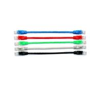 JZK 5 Colores Combinado CAT 6 Ethernet Cable, cable red corto 30 cm, latiguillos Cat6 alta velocidad 10 Gbps, conector RJ45 para módem, enrutador, PC, impresora y conmutador.