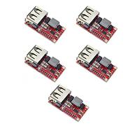JZK 5 unidades de 6-24 V 24 V 12 V a 5 V 3 A USB módulo reductor DC-DC convertidor Buck módulo, eficiencia 97.5% coche USB cargador de teléfono móvil módulo DIY