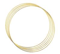 JZK 5 x Aros de Metal Dorado para Manualidades Anillos de macramé de 30 cm, Anillos de Metal para Manualidades, Aros de atrapasueños, Anillo de Corona Floral, decoración Colgante de Pared