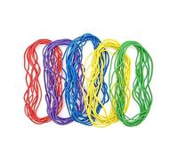JZK 50 bandas elásticas multicolor, 150 mm x 2 mm, bandas de goma fuertes para el hogar y la escuela