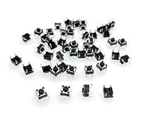 JZK 50 Mini Interruptor de Botón Táctil 6x6x4,5mm, 4 Pines, Momentáneo 12V, 6mm Para PCB, Micro Interruptor en Miniatura