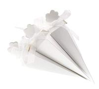 JZK 50 x Blanco cajas de regalo para arroz bombones caramelos detalle pequeñas regalo recuerdo para Invitados boda cumpleaños navidad fiesta decoración