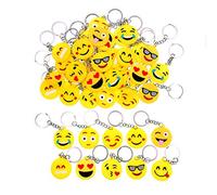 JZK 50 x Llavero emoticon llaveritos colgante decoración bolsos mochilas y llaves regalitos regalo fiesta cumpleaños Navidad favores boda para niños adulto
