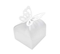 JZK 50 x Recuerdos Cajas Regalo Bombones de Boda cumpleaños comunión Partido, Caja Favor de Boda Mariposa Caja de Caramelos Mariposa, Cajas Dulces Papel, Cajas Regalo Pequeñas