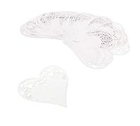 JZK 50x Blanco nacarado corazón en copa vino tarjeta lugar boda fiesta tarjeta nombre partido de mesa de boda decoración mesa fiesta para boda bautismo comunión fiesta cumpleaños