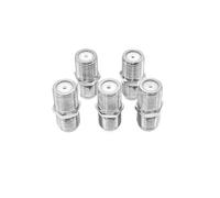 JZK 5PCS Conector de cable coaxial satelital, acoplador de conector F, adaptador de extensión de antena de TV, conector hembra a hembra RG59/RG6/cable de antena SAT, adaptador tipo F