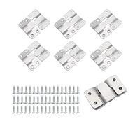 JZK 6 Pares de soportes montaje en pared encubiertos con tornillos, soportes pared para cabecero resistente, gancho para colgar marcos fotos, accesorios pared espejo pesados