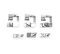 JZK 6 Tamaños Kit prensatelas con dobladillo enrollado, 4/8 6/8 8/8 ancho Juego pies con dobladillo enrollado y 3 4 6 Dobladillo de pie angosto, Kit de prensatelas para máquina de coser doméstica