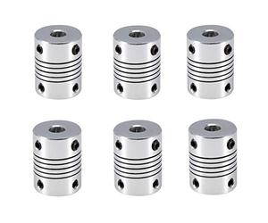 JZK 6 x Acoplamientos flexibles eje aluminio 5mm a 8mm para acoplador de motor de pasos para Impresora Nema 17 reprap 3D