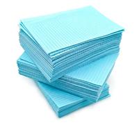 JZK 60x Toallas Tatuajes Baberos Dentales 45x33cm Almohadillas Papel Desechables Absorbentes Impermeables Forros Para Bandeja Carrito Salón Belleza Protectores Mesa Manicura Manicurista, Azul