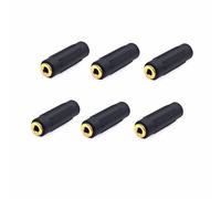 JZK 6PCS 3,5 mm Acoplador Hembra a Hembra, Conector estéreo de Audio Sonido Dual 3,5 mm Chapado en Oro, Adaptador Conector para Auriculares, Adaptador extensión Cable AUX para Cable estéreo, Altavoz