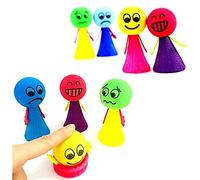 JZK 8 Espuma Emoji rebotando Bolas Emoticon Bouncy Ball Saltar para niños Juego pequeño Regalo de cumpleaños de Fiesta Caja de Caramelo de Juguete para los niños