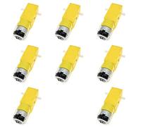 JZK 8 piezas 3V - 12V Motor TT 1:48 motor reductor 130 DC motor engranaje doble eje, motor caja cambios DC para automóvil inteligente bricolaje avión robótico automóvil con tracción en cuatro ruedas