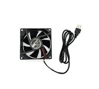 JZK 80 x 80 x 25 mm DC 5V Ventilador USB Mini Silencioso Sin Escobillas con Cables 8025 para Impresora 3D - 8cm