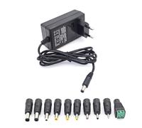 JZK AC/DC 15V 2A Adaptador Corriente con 10 enchufes para DOCKIN Altavoz | Adaptador corriente repuesto,cargador pared para Marshall Stockwell altavoces, para Bosch EasyDrill,tira luz LED,cámara CCTV