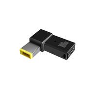 JZK Adaptador de 100 W 5 A tipo C hembra a punta delgada, convertidor de USB C a conector rectangular, PD de carga rápida para Thinkpad para portátiles Lenovo