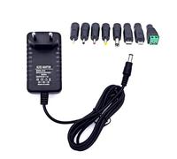 JZK - Adaptador de corriente DC 5V 1A con 8 enchufes, AC 100-240V a DC 5V 1 Amp 1000MA, transformador convertidor de alimentación para tiras de luz LED 5V