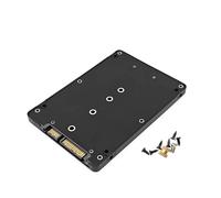 JZK Adaptador M.2 NGFF SSD a SATA 2,5 Pulgadas, 7 mm Grosor Carcasa Disco Duro, convertidor SSD NGFF basado en B & M Key a Tarjeta SATA III 3.0 de 2,5 Pulgadas