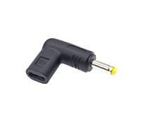 JZK Adaptador USB tipo C hembra a CC de 5 V 4,0 x 1,7 mm, conector CC de ángulo recto de 90 grados, conector USB-C macho a 4,0 x 1,7 mm CC adaptador