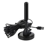 JZK Antena de TV Freeview de alta ganancia, antena de TV HD portátil para interiores y exteriores para televisión DVB-T2, sintonizador de TV USB, amplificador de señal de antena de TV DTMB DVD-T
