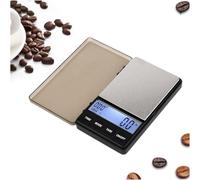 JZK Báscula de café espresso con temporizador, báscula de café con filtro, pequeña báscula digital de bolsillo, 0,1 g, 1 kg, alta precisión, mini báscula de cocina, pantalla LCD