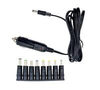 JZK Cable de carga para encendedor de cigarrillos de coche DC 12 V 5 A, adaptador de extensión de cargador de coche, cable de alimentación de 5.5 x 2.1 mm con 8 conectores para altavoz, reproductor
