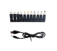 JZK Cable USB de CC universal de 5,5 x 2,1 mm con 11 adaptadores de corriente CC a USB, adaptador CC para ordenador portátil, cargador, router, dispositivos LED