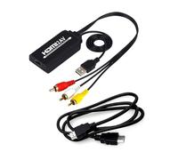 JZK Convertidor HDMI a AV, adaptador HDMI a RCA, adaptador universal 1080P HDMI a AV, 3RCA, FL/FR, CVBS, adaptador convertidor de audio de vídeo compuesto, con cables HDMI y USB para TV, VHS, VCR,