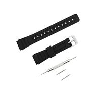 JZK Correa de reloj de repuesto para Casio F-91W F-84 F-93 F-94 F-98 F-105 F-106W F-108 F-201 W-59 A-158, correa de reloj de plástico negro con pasador de barra de resorte y herramienta de extracción
