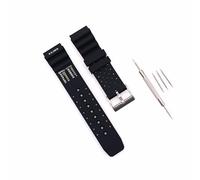 JZK Correa reloj silicona negra 22mm repuesto para Seiko Prospex Marinemaster/Samurai, para Citizen Promaster/Aqualand, correa deportiva impermeable para hombre con herramienta para quitar la correa