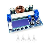 JZK DC-DC Buck Boost - Placa convertidor con pantalla LCD, 5.5-30 V 12 V a 0.5-30 V 5 V 24 V ajustable de voltaje constante reductor de voltaje CC a CC 3 A 35 W módulo de fuente de alimentación