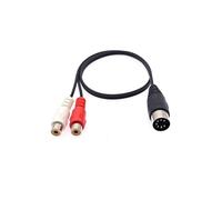 JZK DIN 7 pines a 2 RCA extensión cable, adaptador audio DIN macho 7 pines a 2 RCA hembra para Bang & para Olufsen, para Naim, para Quad y sistemas estéreo con cambiador CD