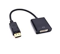 JZK DisplayPort a DVI Adaptador, conector conversor DP macho a DVI hembra chapado en oro para monitor, proyector, ordenador, para Dell, para HP
