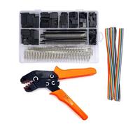JZK Dupont crimper herramienta de engarce de trinquete alicates SN-28B con dupont macho Kit de conectores de clavija hembra 2.54 mm pin encabezado para equipamiento de impresión 3D RPi Arduino