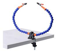 JZK Flexible manos amigas tercera mano herramienta de estación de soldadura, dos brazos flexibles con clips giratorios + antideslizante base de aluminio