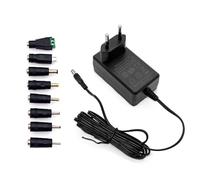 JZK Fuente de alimentación de 12V 2 A, Adaptador de 12 V 2 Amp, CA 220 V a CC 12 V, Salida de 500 mA 1000 mA 1500 mA 2000 mA, reemplazo para Cargador de Pared con 8 adaptadores de Enchufe CC