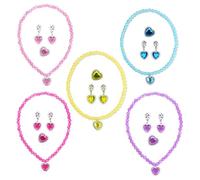 JZK Juego de 5 joyas para niñas y niños, juguetes, accesorios de disfraz para fiestas infantiles, regalo