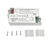 JZK LED transformador driver AC100-240V a DC 12V 2.5A 30w conductor convertidor para tira de iluminación LED, bombillas, G4, MR11, MR16