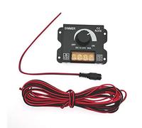 JZK Regulador LED 12V 24V 30A, controlador de brillo LED con perilla para tira de luz LED de un solo color, barra LED, controlador de atenuación LED con 22WAG cable de extensión de 2 pines