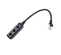 JZK RJ45 Cable divisor Ethernet, 1 macho a 3 hembra RJ45 Splitter LAN Cable de extensión de red Ethernet para Super Cat5, Cat5e, Cat6, Cat7 Adaptador conector enchufe LAN Ethernet