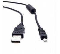 JZK USB carga y transferencia datos fotos cable, 1m conector USB A macho a mini B 8 pines plano para Panasonic Lumix DMC-TZ61, TZ40, TZ70, TZ20, TZ22, TZ35. Cable repuesto para cámara