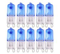 JZLBBC 10PCS Bombillas halógenas G9 20W 230V 40W Mini Foco lámpara G9 60W 220-240V Bombilla 2 Pin regulables Blanco cálido 40W