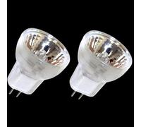 JZLBBC 2 piezas 6V 5W MR8 Lámpara reflectora halógena MR8 12V 10W Foco de bombilla halógena Blanco cálido 2700k regulable 12V/5W