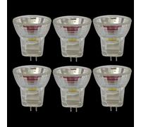 JZLBBC 6PCS MR8 6V 5W foco halógeno MR8 12V 20W Lámpara Halógena baja tensión regulable 2700k Blanco cálido 12V 10W