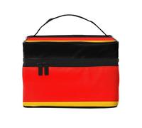 JZMTY Amplia bolsa de maquillaje con impresiones únicas de la bandera de Alemania, ligera para el trabajo, viajes y gimnasio