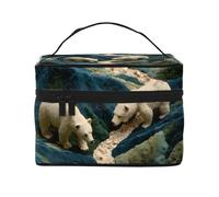 JZMTY Espaciosa bolsa de maquillaje con estampados únicos de bosque de ensueño, ligera para el trabajo, viajes y gimnasio